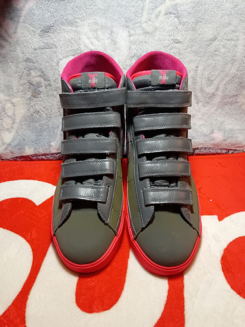 Nike Blazer Mid Strap Dark Grey Solar Red 386162-003 Men's Size 13 NWB Deadstock